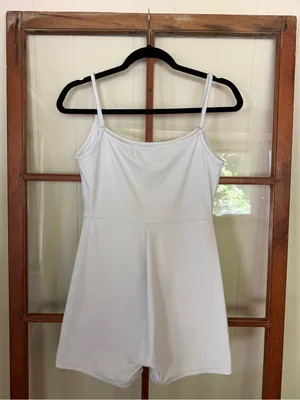 White Fox Divine Playsuit Logo Romper White Size Large Active Lounge Athleisure thumbnail 8