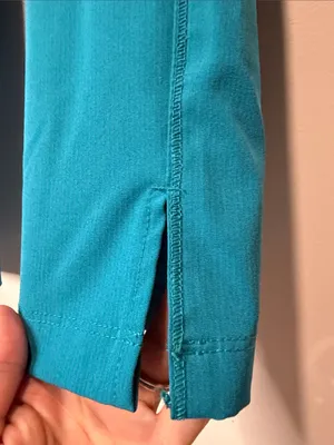 Sketchers by Barco 3 Pocket Stretch Scrub Pants Teal Elastic Waistband Size S thumbnail 5