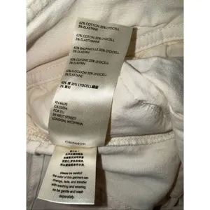 By Anthropologie Colette Cream High Rise Cropped Belted Pants Size 28 #700 thumbnail 8