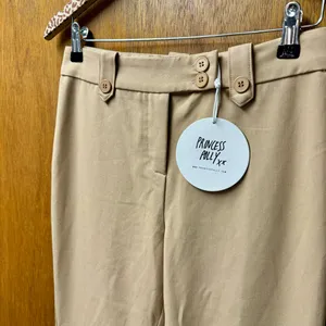 NEW Princess Polly Veronika Pants Flare Leg Trousers Beige US 4 NWT thumbnail 5