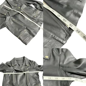 Rawtus Japanese Designer Goatskin Leather Moto Jacket Black 40 M thumbnail 4