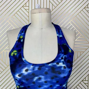 Lululemon‎ Cool Racerback Windy Blooms Print Blue Size 4 thumbnail 3
