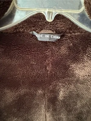 Vintage Marvin Richards Women's Brown Suede Faux Fur Penny Lane Coat Size L thumbnail 3