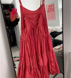 Free People Intimately Red Pattern Sundress  thumbnail 3