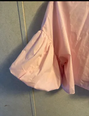 AVELORIA blouse for women LARGE pink balloon-sleeve crop blouse thumbnail 4