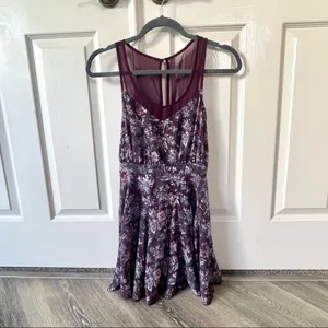 Kimichi blue UO floral rose purple sweetheart dress thumbnail 5