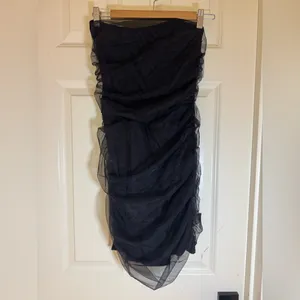 NWT Pretty Little Thing, BLACK MESH CORSET DETAIL‎ RUCHED BODYCON DRESS, 6 thumbnail 10