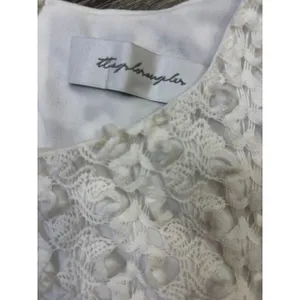 Tbags Los Angeles Textured Dress Womens Small Cream Long Sleeve thumbnail 5