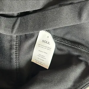 SoulCycle Black Sports Bra with Yellow Detail thumbnail 4