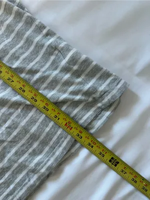 Polo by Ralph Lauren Gray and White Striped Midi Tee Dress thumbnail 5