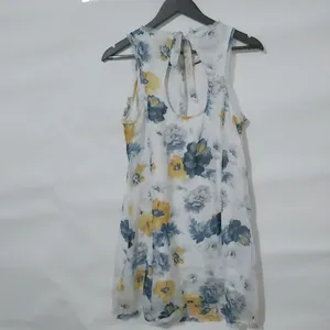 Abercrombie & Fitch S White Blue Floral Dress thumbnail 6