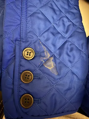Burberry Brit Women's Button Front Collared Quilted Lightweight Jacket Blue XS thumbnail 5