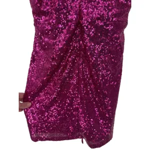 NWT Lulus Womens Hilaria Fuchsia Sequin Bodycon Mini Dress Size Large thumbnail 10