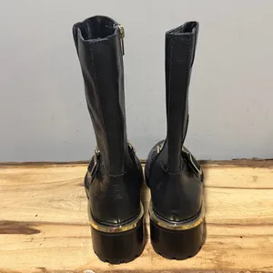 *NEW *‎ VINCE CAMUTO Keshilla gold hardware moto boots LEATHER Size 8.5 B29 thumbnail 10
