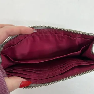 COACH Julia OP Signature Lurex Silver Black Clutch Zippy‎ Wallet Large Wristlet thumbnail 9