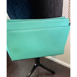 Kate Spade Montford Park Teal Small Crossbody Bag Bow Leather Chain Strap Chic thumbnail 7