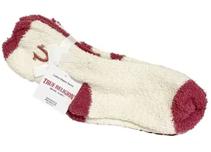 True Religion Fleece‎ Sherpa Slipper Socks NEW Size 9-11 Multi Color Print thumbnail 1