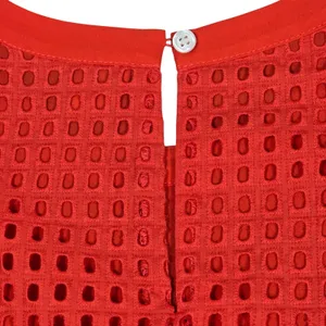J.Crew Womens Red Eyelet‎ Sleeveless Top G3451 Size 4 Cotton Shell thumbnail 5