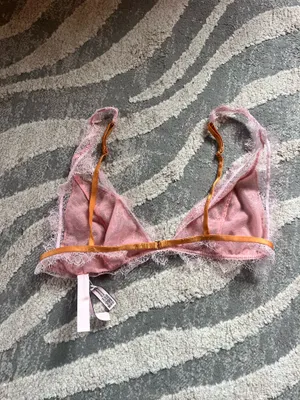 Victoria’s Secret pink and orange lace bralette thumbnail 2