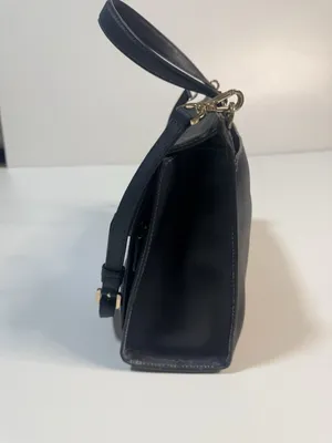 Michael Kors Blue Saffiano leather crossbody satchel travel organizer purse bag thumbnail 5