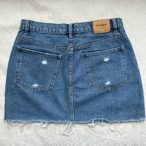 Pull & Bear Distressed Blue Denim Mini Skirt thumbnail 4