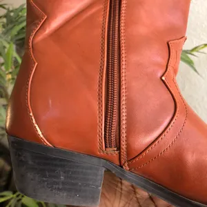 Brown western cowboy/cowgirl ankle Chelsea pointy toe boots-western indie boho country chic grunge vibe thumbnail 7