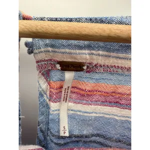 Free People Summer Nights‎ Striped Babydoll Mini Dress Blue Red Small OB898561 thumbnail 6