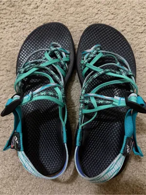 Chaco Z/2 Unaweep Vibram Sport Sandals Teal Black Approximate Size 8 thumbnail 3