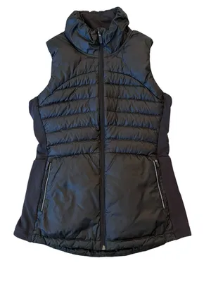 Lululemon Down For A Run Vest II Black Full Zip DOWN Puffer Lightweight Womens 8 thumbnail 1