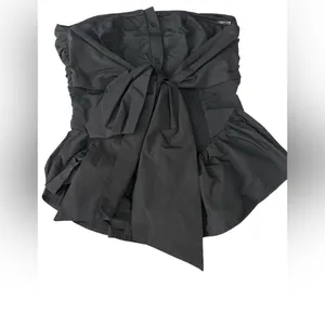 NEW Kimchi Blue Adeline Peplum Bow Back Tube Top Size XS thumbnail 5