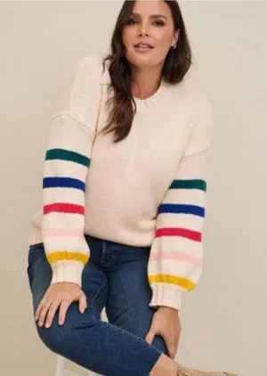 ✨Torrid Cotton Intarsia Pullover Balloon Sleeve Sz 0X Sweater✨ thumbnail 1