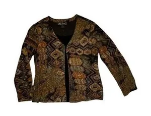 029-002 MIRASOL Size Large‎ Women Brown With Gold Accents Work Office L thumbnail 1