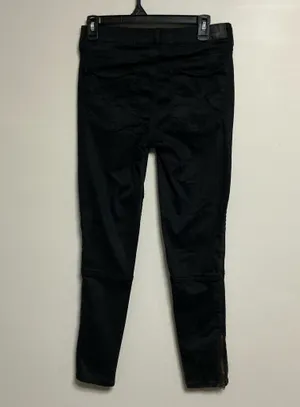 American Eagle Hi-Rise Jegging Size 4 Black Moto Zip thumbnail 2
