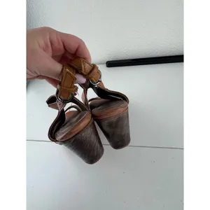 Seal of the Sutro San Francisco Leather‎ Slingback Wedge Sandals Size 7.5 Boho thumbnail 4