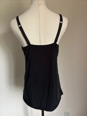 Gilligan & O'Malley Black Nursing Cami with Adjustable Straps thumbnail 4