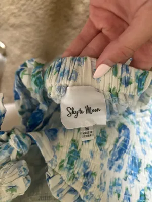 Blue and green mini sundress Size M thumbnail 3