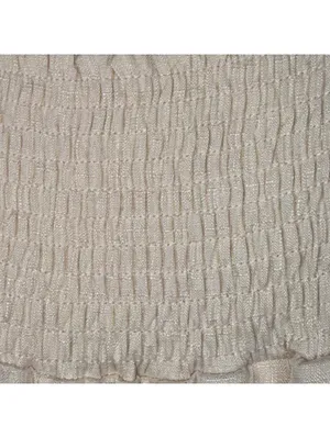 Women’s Cream Smocked Waist Wide Leg Lounge Pants Size M thumbnail 6