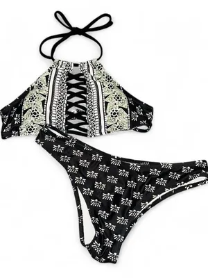 Cupshe Geometric Pattern 2 Piece Swimsuit Women's Small thumbnail 1