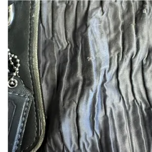 COACH • Ashley Gathered Sateen/Leather Grey Satchel Bag Purse • F20084 thumbnail 9