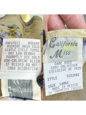 Vintage California Miss Floral Slip Dress With Embroidered Lace Trim Size Large thumbnail 6
