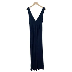 J. Crew Navy Blue Sleeveless Plunging V-Neck Maxi Dress Size XS thumbnail 2