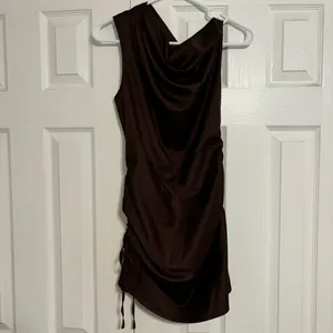 Lioness Brown Satin Mini Dress thumbnail 3
