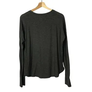 Champion Dark Charcoal Gray Long Sleeve Athletic Top L‎ thumbnail 2