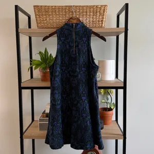 Free People Amelia Knit Jacquard Sleeveless Halter Mini Dress, S thumbnail 7
