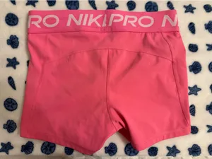 Pink Nike Pro Shorts 3" thumbnail 3
