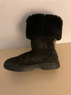 UGG women Black suede tall Tasman braided classic boots US 6 thumbnail 9