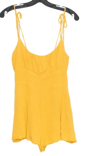 Urban Outfitters Romper Cottage Y2K Boho Preppy Retro Minimalist Yellow Medium thumbnail 1