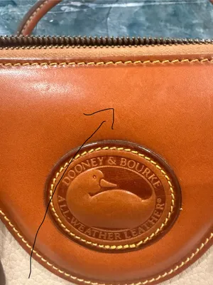 Vintage Dooney Bourke Cream/ British Tan Shoulder Satchel Bag Purse Y2K Leather thumbnail 10