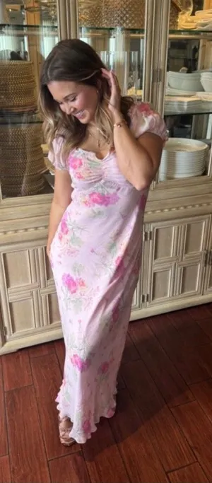 Loveshackfancy Madara Maxi Dress Women's Pink Floral Wedding Bridal size Small thumbnail 1