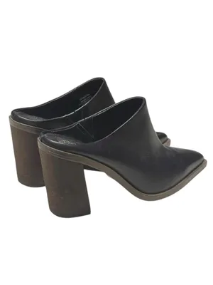 Vince Camuto 𖤐 Weeren Heel Mule Boot Bootie 𖤐 Black Leather 𖤐 8.5M 𖤐 Worn Once thumbnail 4